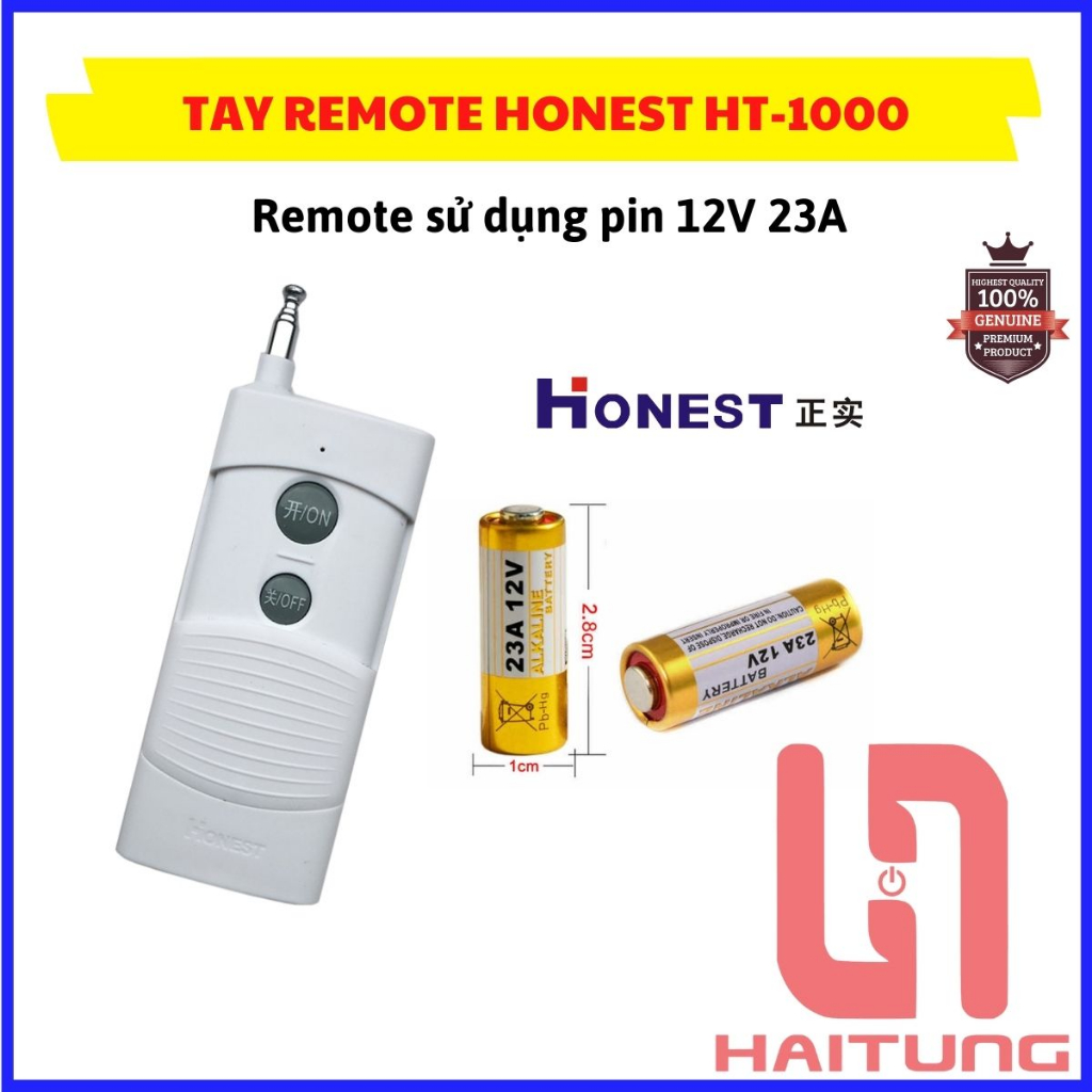 Tay Remote Honest 1Km Dùng Cho Công Tắc Honest Tần Số 315mhz