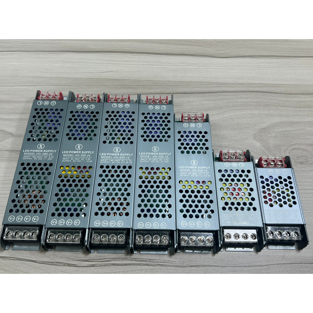 Nguồn Led trong nhà, nguồn mỏng, dẹp vỏ xám xanh 12V 24V 120W, 150W, 200W, 300W, 400W, 480W chất lượng cao, siêu bền