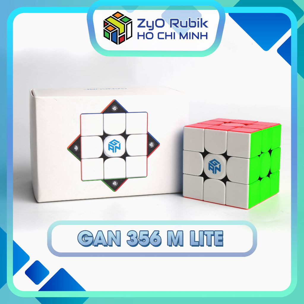 Rubik Gan 356 M Lite/Standard Stickerless có nam châm cao cấp - Đồ chơi trí tuệ - Zyo Rubik Hồ Chí Minh