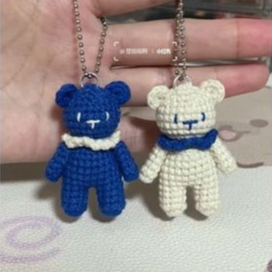 Móc khóa gấu teddy mini dễ thương bằng len HANDMADE