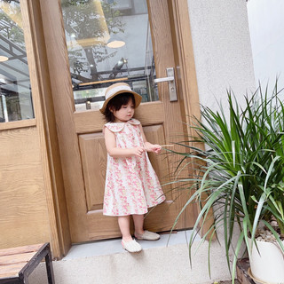 Váy bé gái 8-26kg 1-7t váy sát nách cổ sen