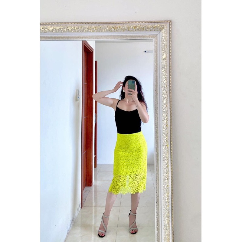 Chân váy ren Jcre.w xuất dư xịn dáng bút chì