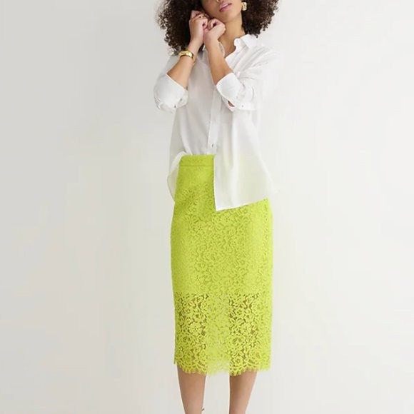 Chân váy ren Jcre.w xuất dư xịn dáng bút chì