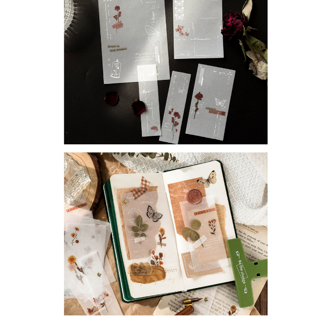 Sticker Dán Trang Trí Sổ Bullet Journal Họa Tiết Hoa Khô🍃CHỌN MẪU🍃Sticker Dán Họa Tiết Hoa Lá