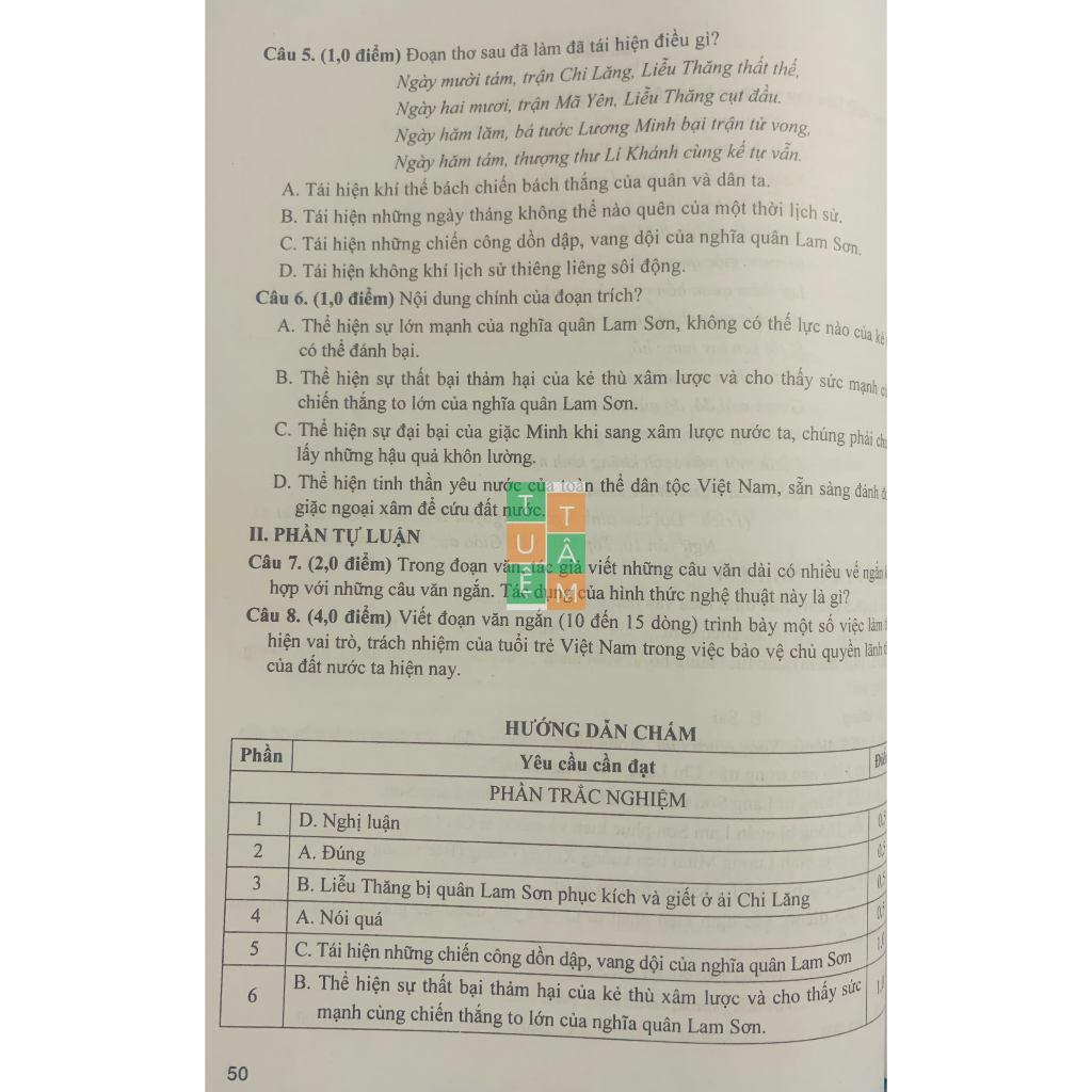 Sách - Đề kiểm tra Ngữ Văn 8