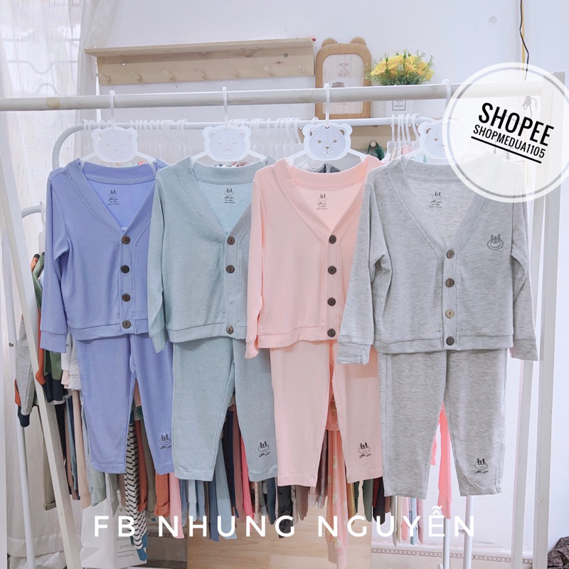 [LITTLE LOVE] Bộ dài cadigan cho bé