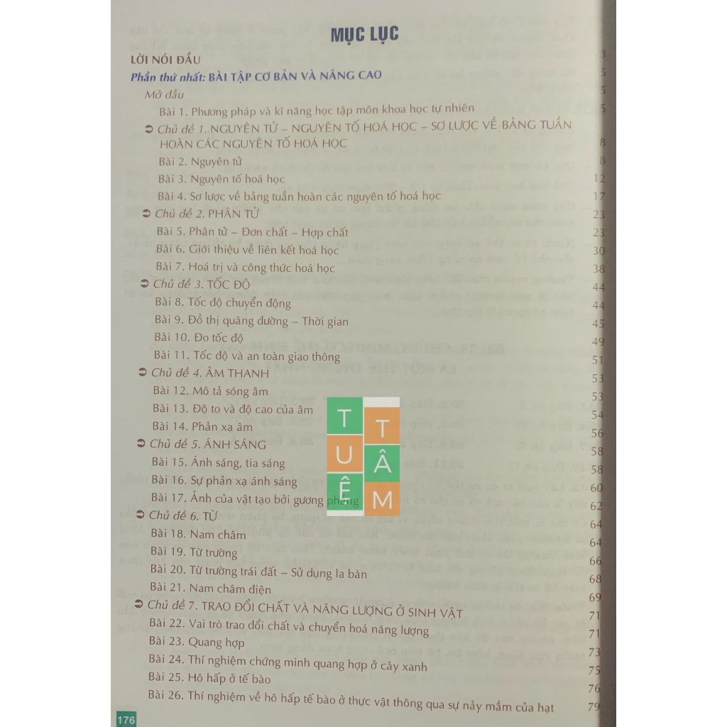 Sách - Bài tập cơ bản và nâng cao Khoa học tự nhiên 7