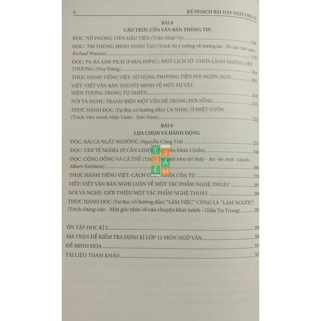 Sách - Kế hoạch bài dạy Ngữ Văn 11