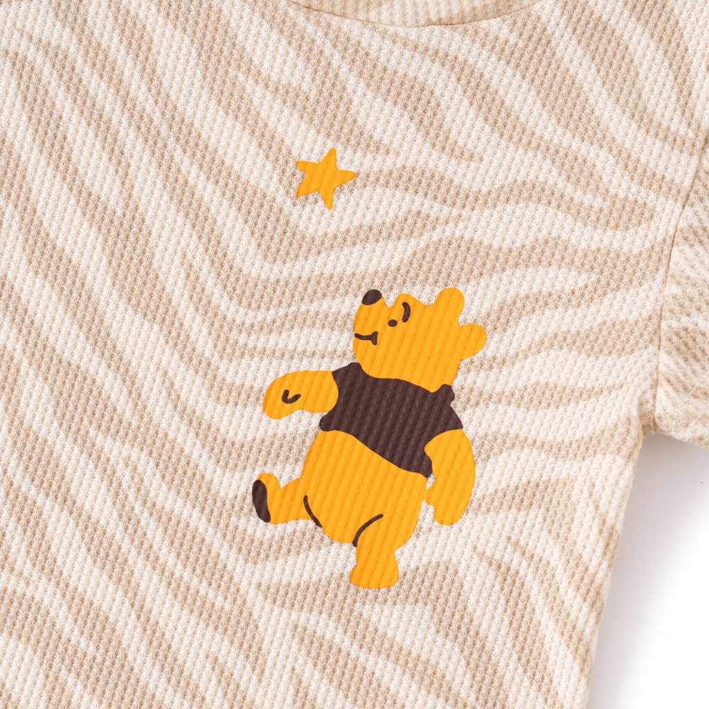 Áo thun bé gái in hình gấu dễ thương - KD04