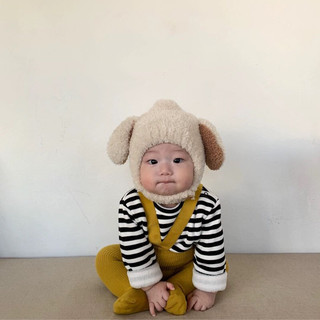Mũ nón len lông cừu tai gấu cho bé 6-36 tháng ấm áp