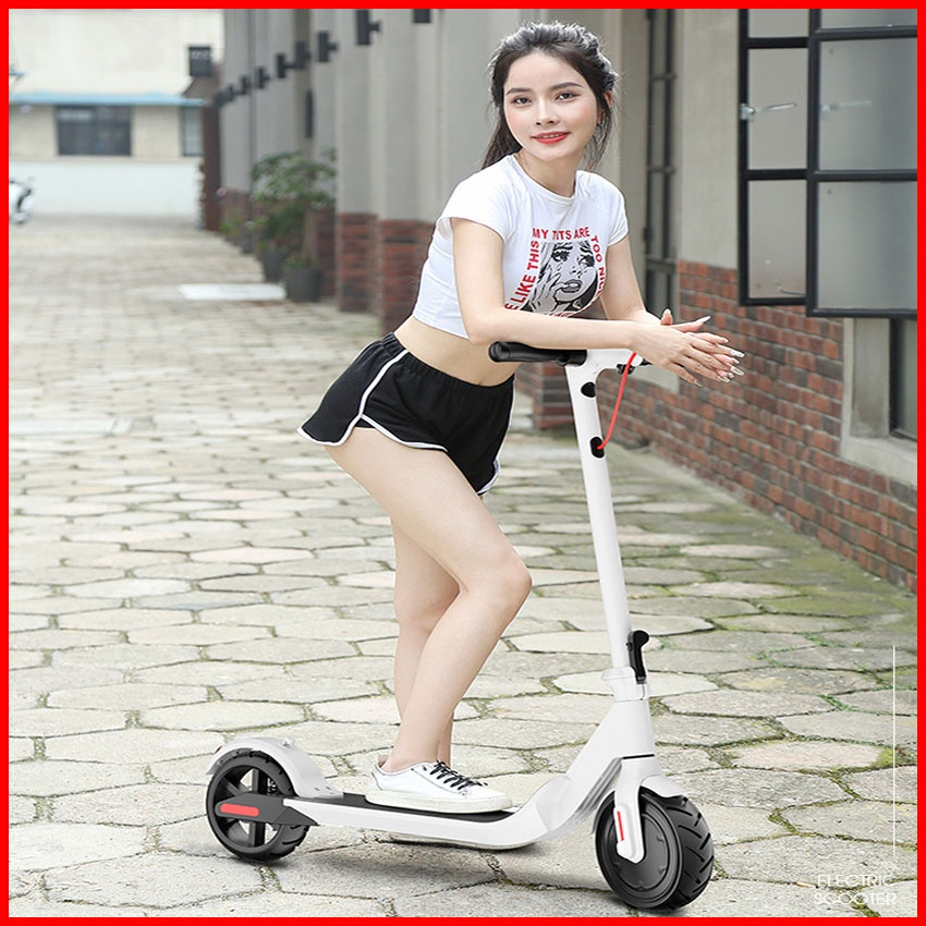 Xe Scooter Điện Người Lớn ZIYOUHIKE có App kết nối khóa xe, chống chịu tải 150kg, 20km/sạc , tốc độ 25km/h