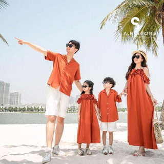 Đồng phục gia đình du lịch - đồ gia đình đi biển - đồ đôi gia đình thiết kế