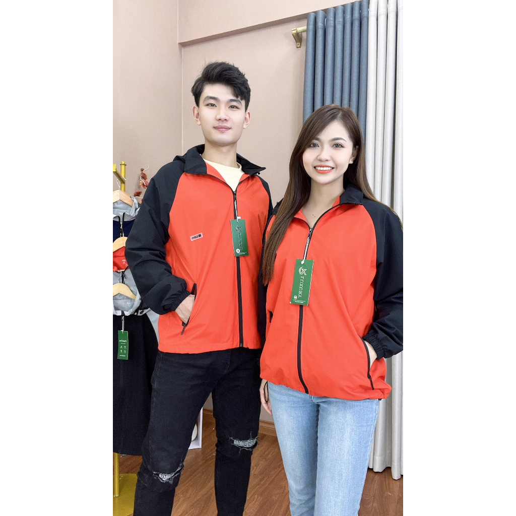 Áo Gió Đôi Chống Nước Phối Màu Cá Tính - Size 40 - 80KG - SCXG25