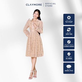 Váy Đầm Hoa Tay Bồng Phối Ren CLAYMORE Mã CDX2S3F12703