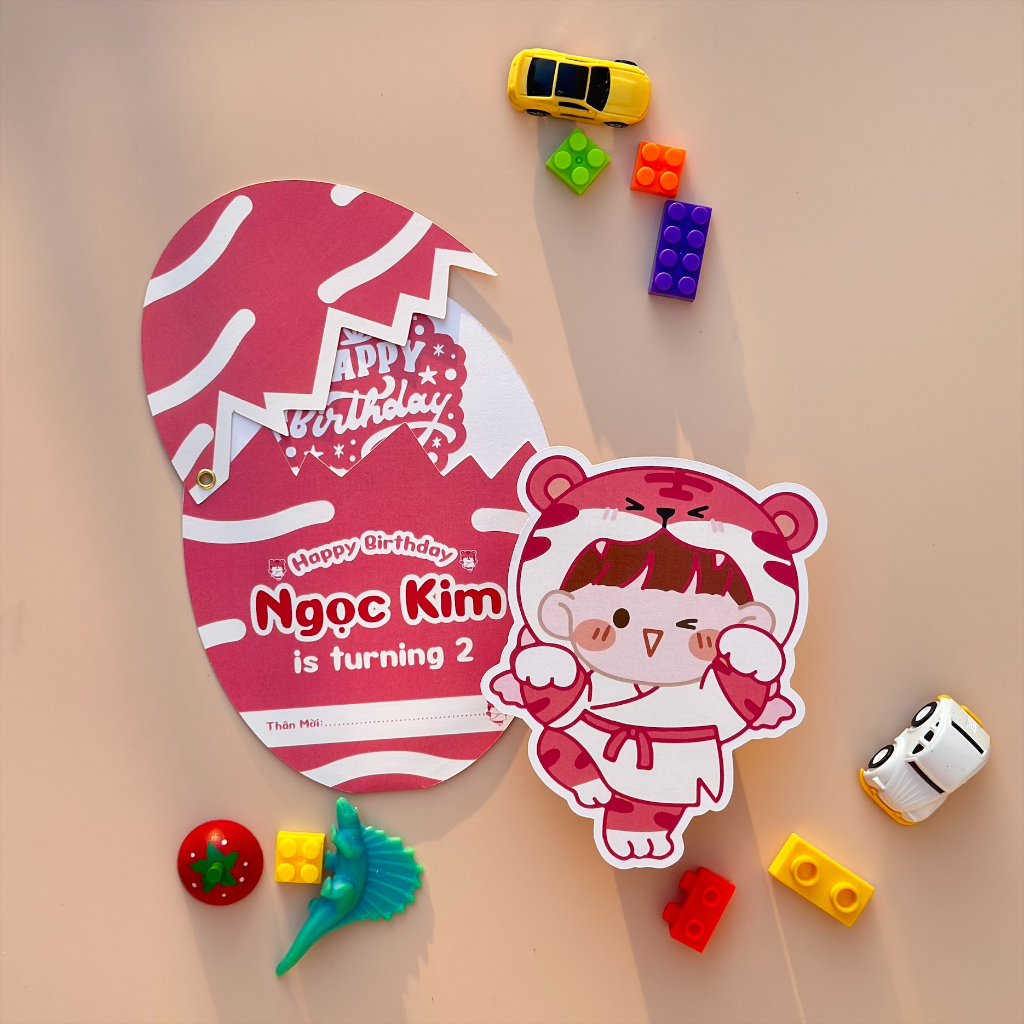 Combo 20 cái - Thiệp Thôi Nôi - Sinh Nhật- Đầy Tháng Bé hình quả trứng độc đáo