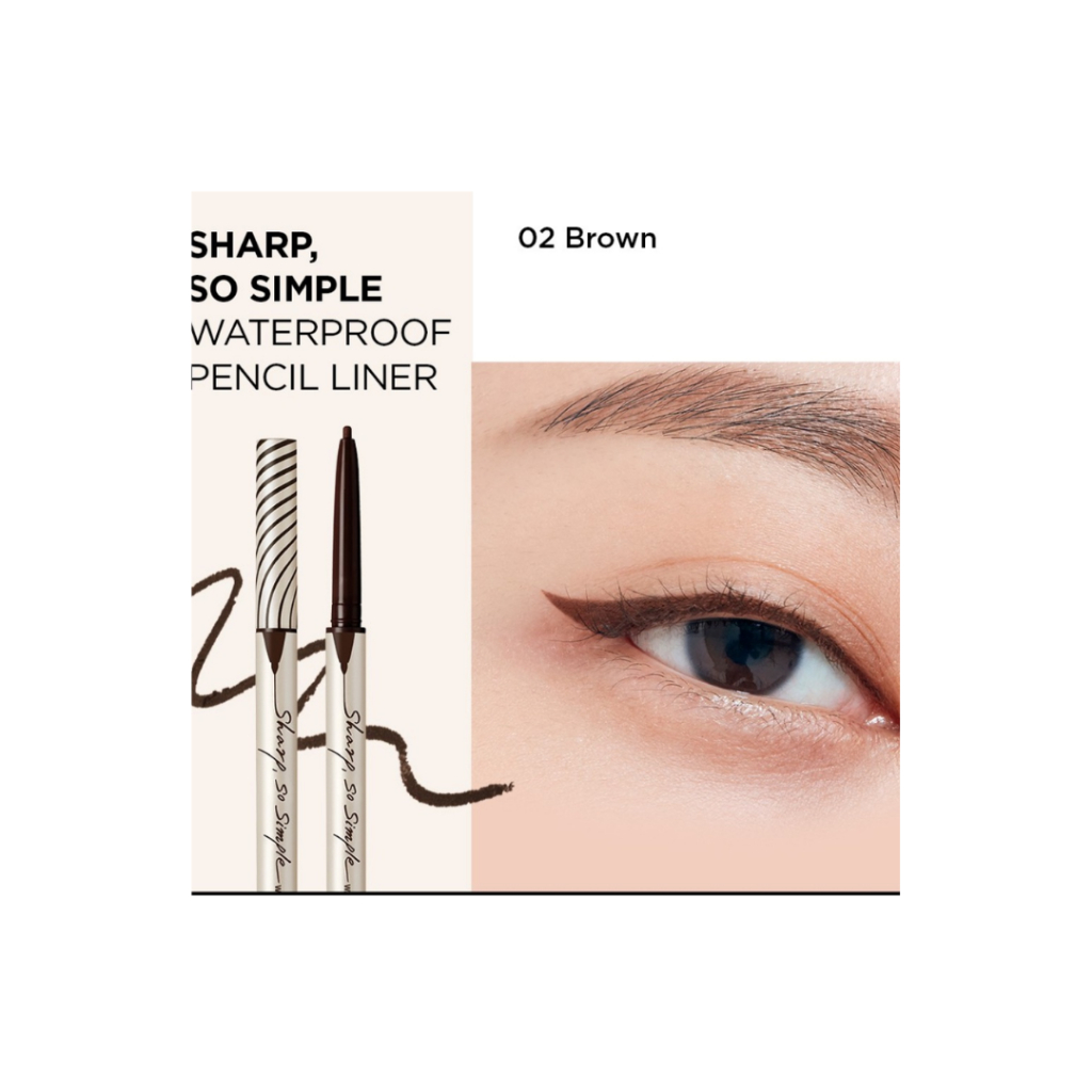 Chì Kẻ Mắt Chống Nước Clio Sharp So Simple Waterproof Pencil Liner 01 02