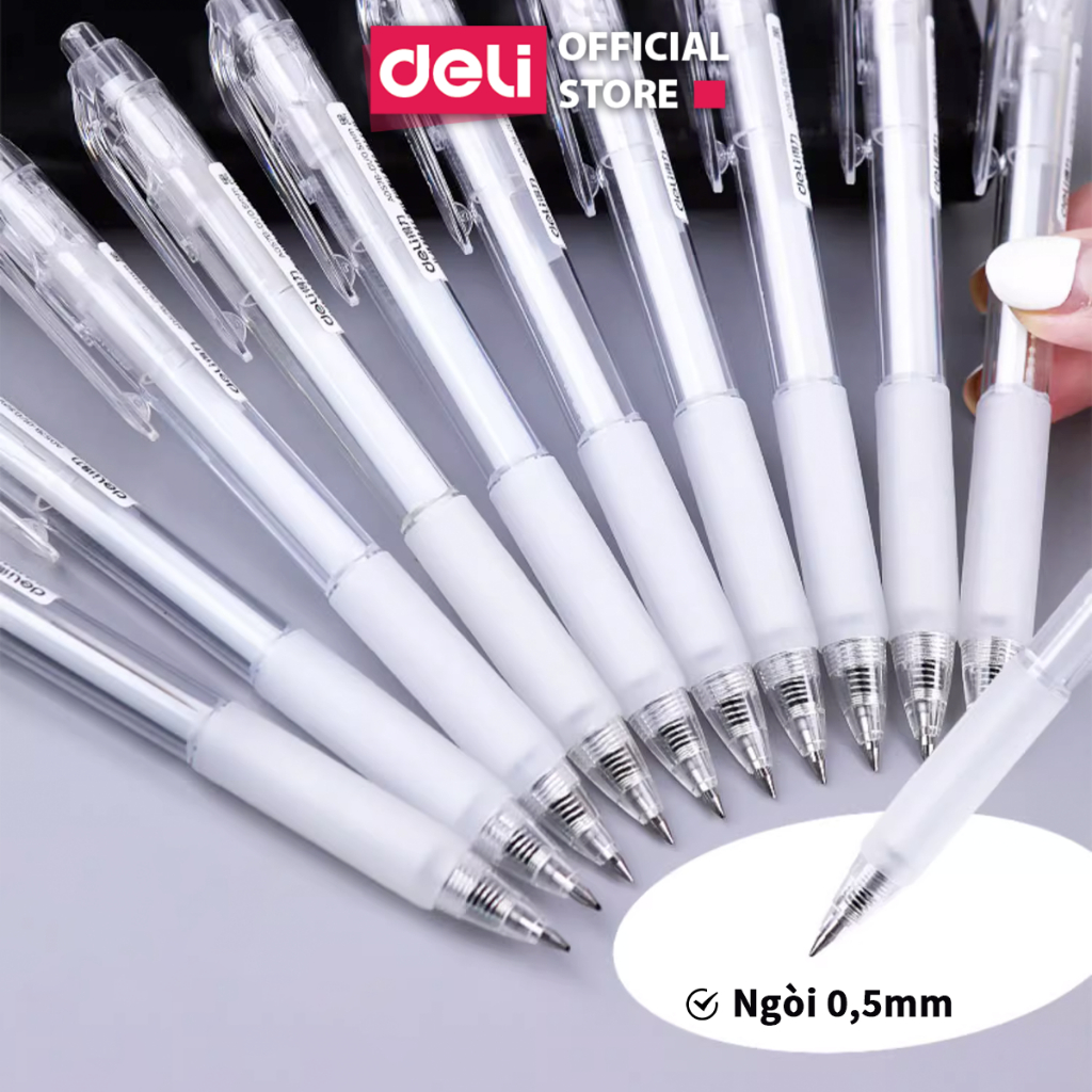 Bút Gel Bút Bi Nước Mực Màu Đen A057B Deli Phù Hợp Viết Sổ Calligraphy Ngòi 0.5mm Dành Cho Văn Phòng Học Sinh 1 Chiếc