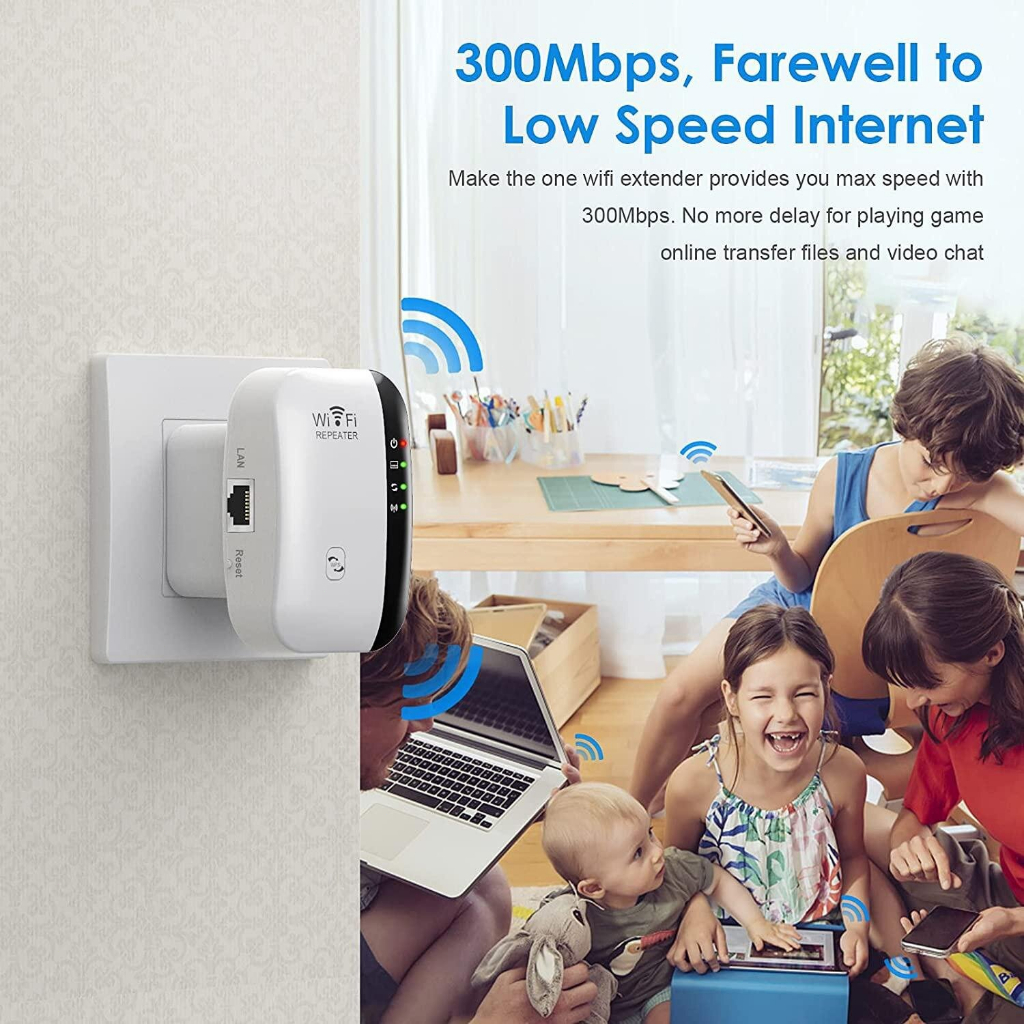 Bộ Kích Sóng WiFi Bộ Kích Sóng Lên Đến 2640 Feet Vuông Bộ Lặp Internet Không Dây Thế Hệ Mới Nhất