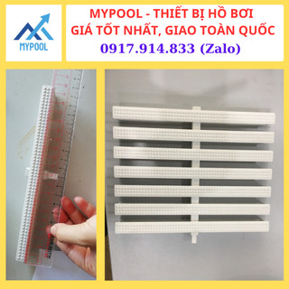 Thanh thoát tràn hồ bơi 25cm loại 1 chấu 10 mét nhựa PP ( nguyên 1 thùng 10 mét) thanh xả tràn, thu rãnh tràn bể bơi