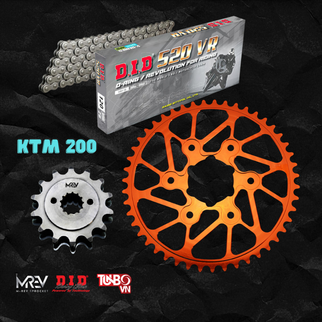 Nhông Sên Dĩa KTM DUKE 200/ RC200 đời (2015-2019) dĩa 6 lỗ ốc