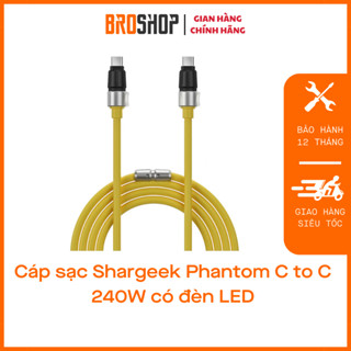 Cáp sạc Shargeek Phantom C-C 240W có đèn LED