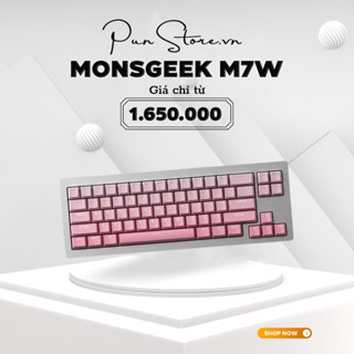 Bàn phím cơ không dây Monsgeek M7W | Case Nhôm | 3 Modes | Mạch Xuôi | Led RGB