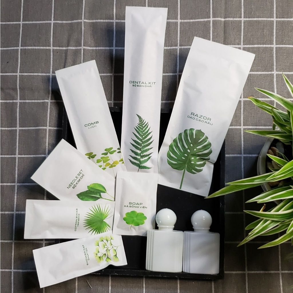 Bàn chải khách sạn - Miễn phí in tên, logo khách sạn - 100 Bộ bàn chải và kem ống CC 3g dành cho nhà nghỉ, khách sạn