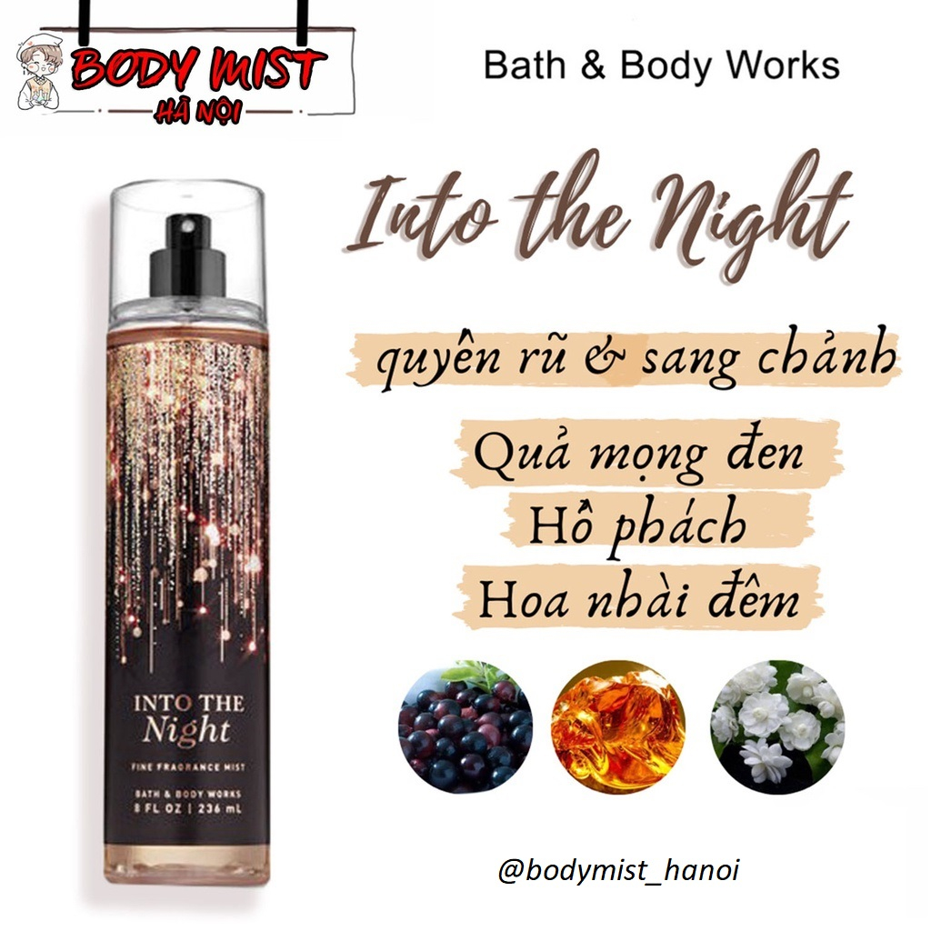 Body mist Into The Night xịt thơm toàn thân - bodymist Hà Nội