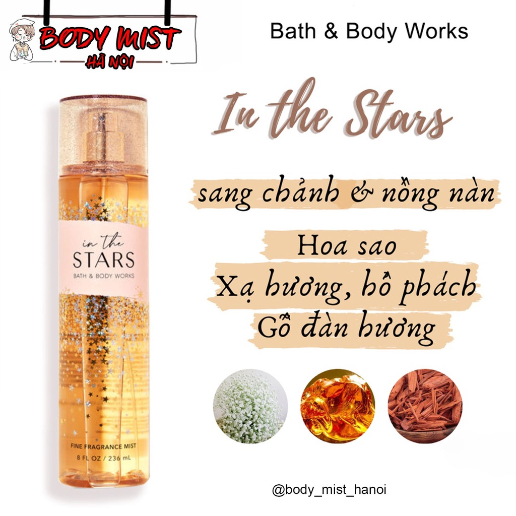 Body mist In The Stars xịt thơm toàn thân - Bodymist Hà Nội