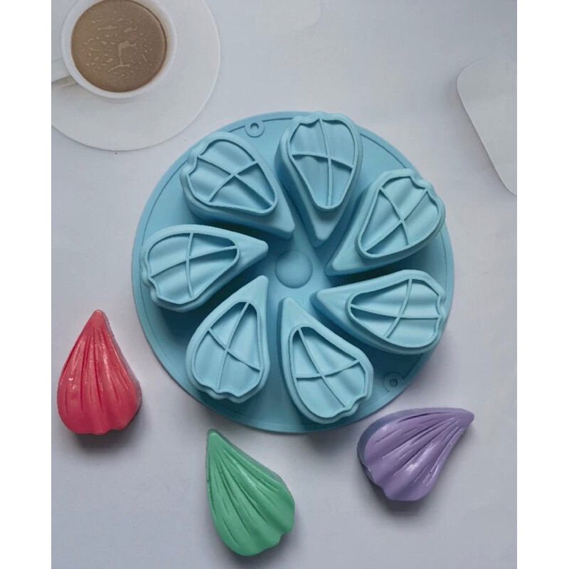 Khuôn silicon vỉ 7 tim in xôi- thạch- rau câu