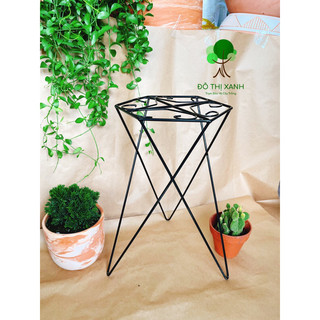 Chân đế, đôn kê chậu cây cảnh hình lục giác bằng sắt cao 42cm
