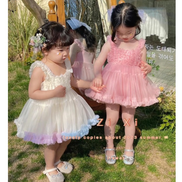 Váy Voan Mềm Nhẹ Nhàng Cho Bé Gái