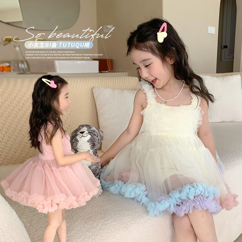 Váy Voan Mềm Nhẹ Nhàng Cho Bé Gái
