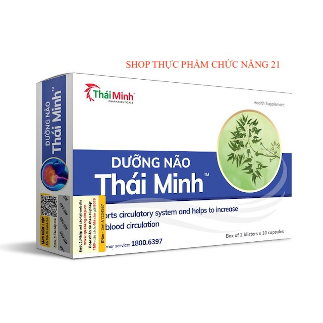 DƯỠNG NÃO Thái Minh - Hỗ trợ hoạt huyết, giúp tăng cường lưu thông máu não
