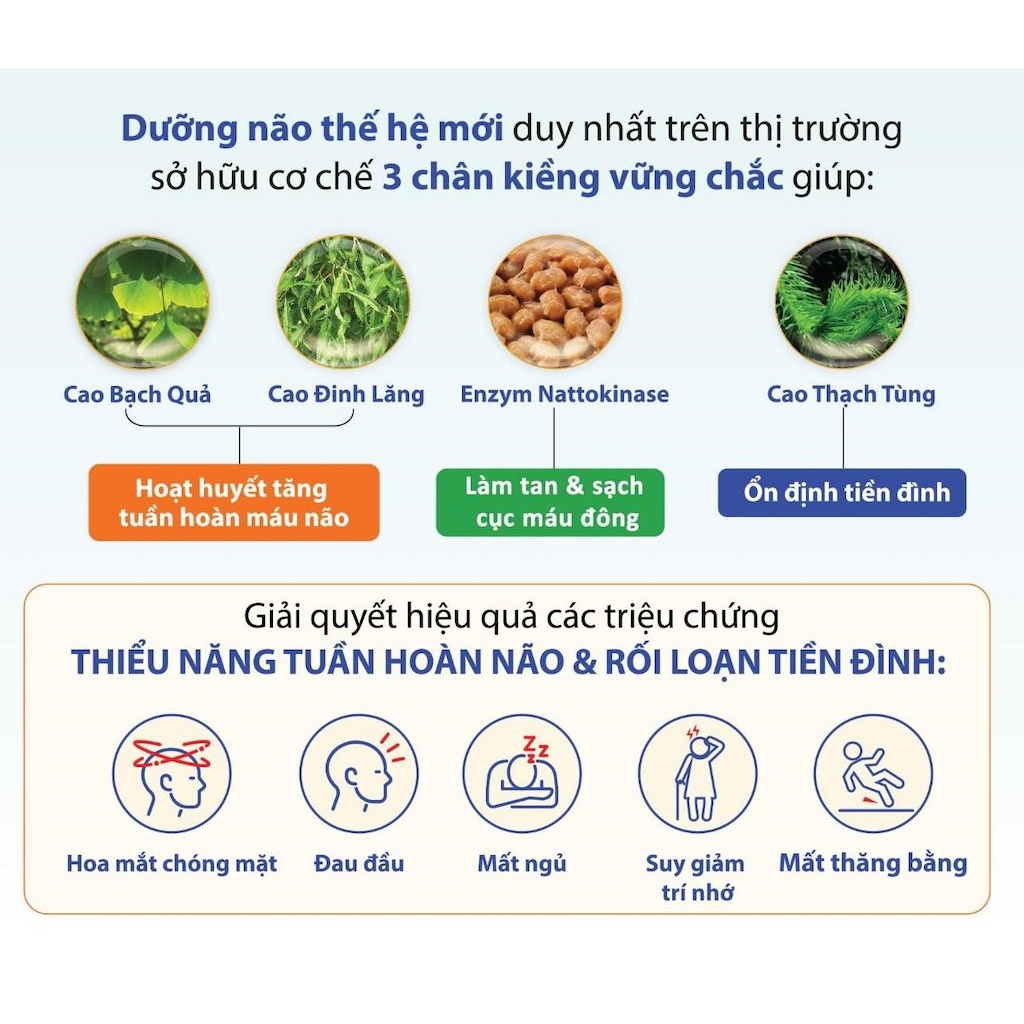 DƯỠNG NÃO Thái Minh - Hỗ trợ hoạt huyết, giúp tăng cường lưu thông máu não