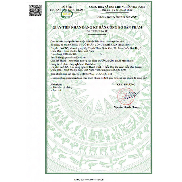 DƯỠNG NÃO Thái Minh - Hỗ trợ hoạt huyết, giúp tăng cường lưu thông máu não