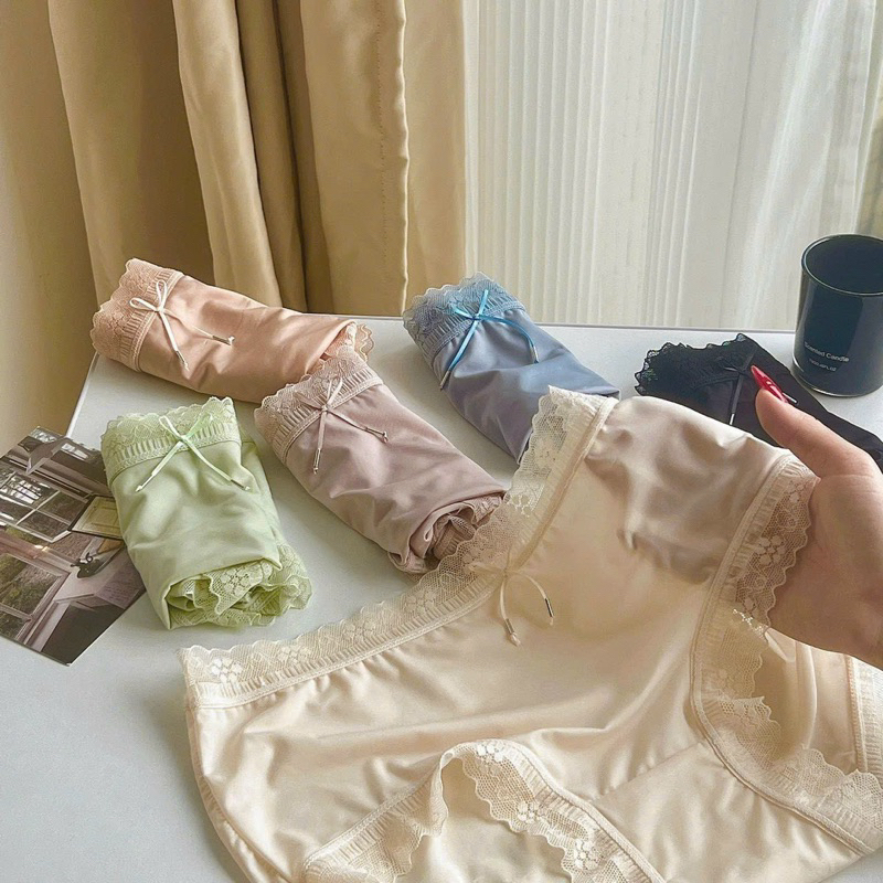 NHIỀU MẪU_ COMBO 5 quần lót nữ   lụa/ đúc/ cotton/ren