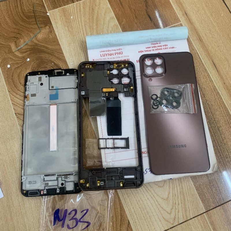 Vỏ samsung M33 đủ bộ có khay sim khung sườn nút volum