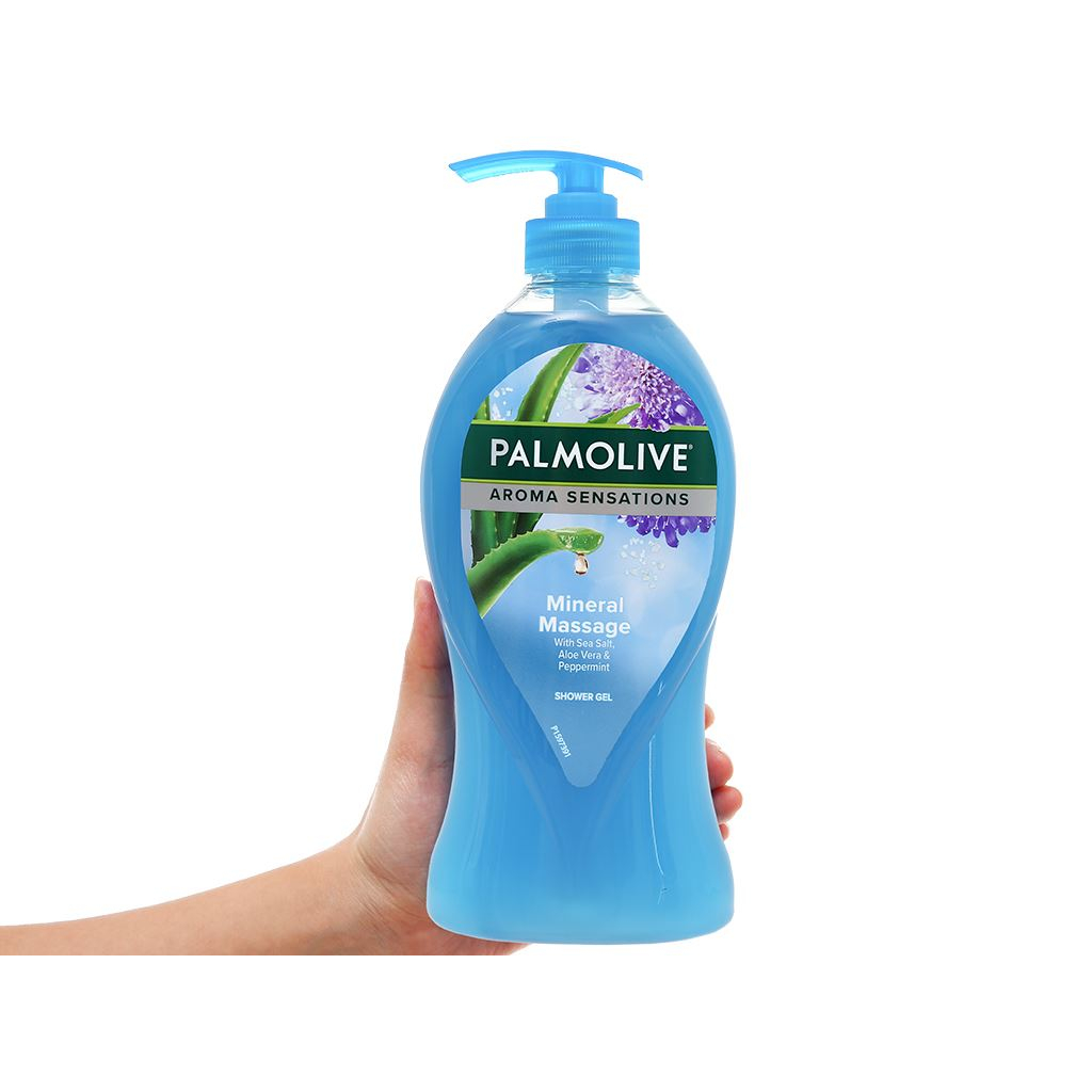 Sữa tắm massage Palmolive muối biển nha đam bạc hà 750ml