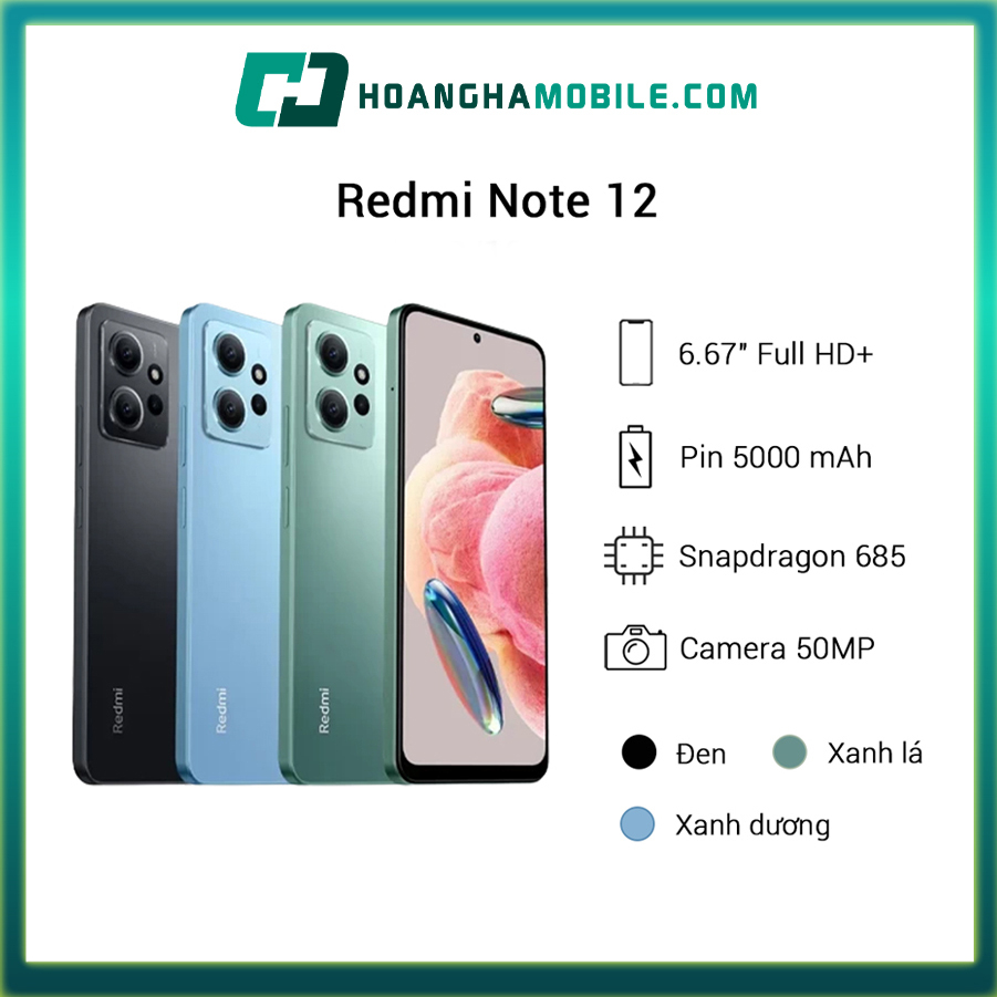 Điện thoại Xiaomi Redmi Note 12 - Chính hãng