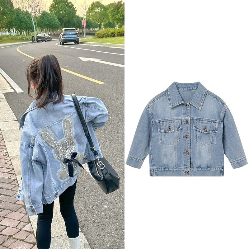 Áo khoác bò cho bé hình thỏ dễ thương