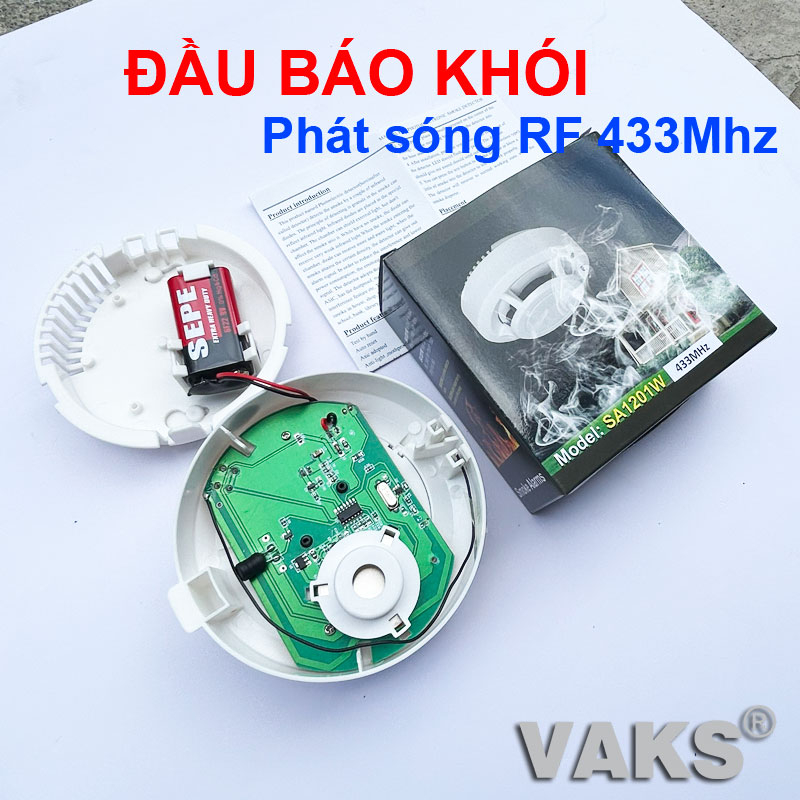 Bộ báo khói chuông rời không dây