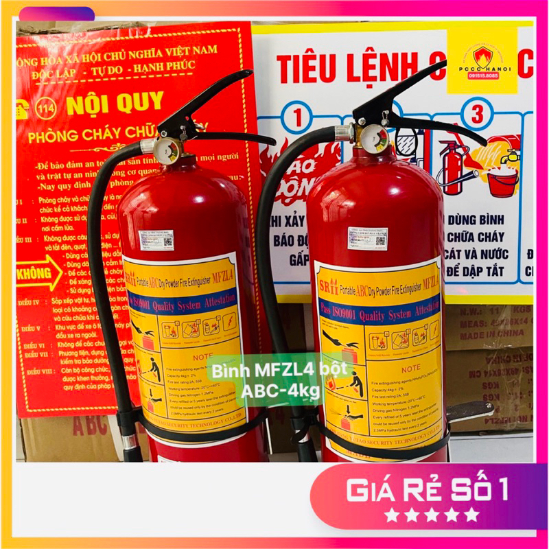 COMBO 2 Bình chữa cháy CHẤT LƯỢNG TỐT- 4Kg bột ABC