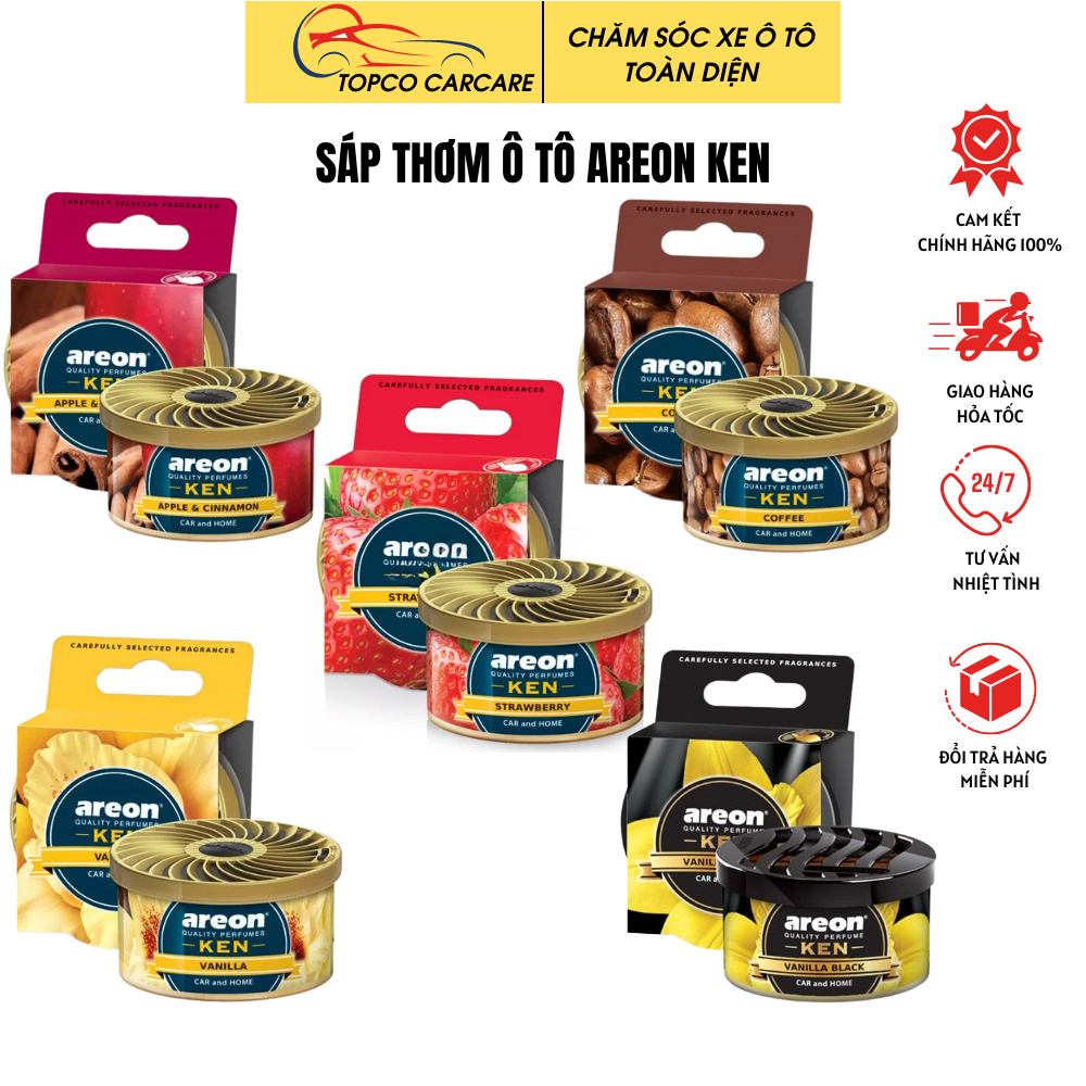 Sáp Thơm AREON Khử Mùi Xe Hơi Cao Cấp Nhập Khẩu Bulgaria, sảng khoái 100% chiết xuất từ thiên nhiên