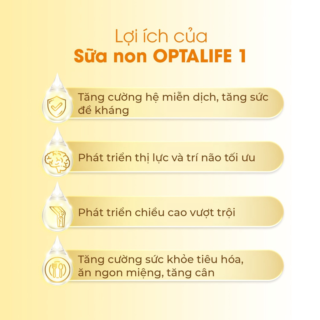 Sữa non OPTALIFE 1 dành cho trẻ phát triển toàn diện 1-10 tuổi Hộp 3 gói