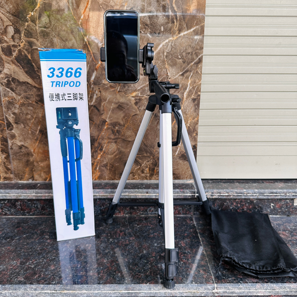 Gậy Tripod 3 chân cho điện thoại và máy ảnh 3366 dài 1m50  Thân Nhôm cao cấp