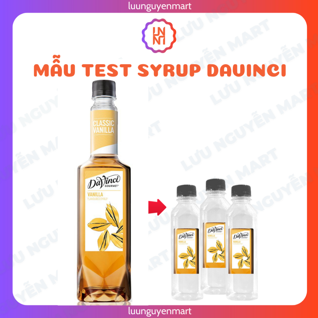 Syrup Davinci Gourmet đủ vị, Siro chuyên dùng trong pha chế - Chai nhỏ mẫu thử 100ml