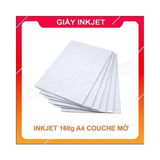 GIẤY IN MÀU COUCHE MỜ ĐỊNH LƯỢNG 160GM A4( xấp 50 tờ)