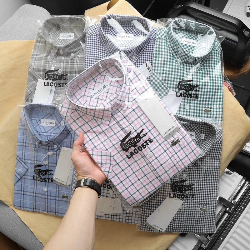 SƠ MI NGẮN TAY CARO NHÍ LACOSTE