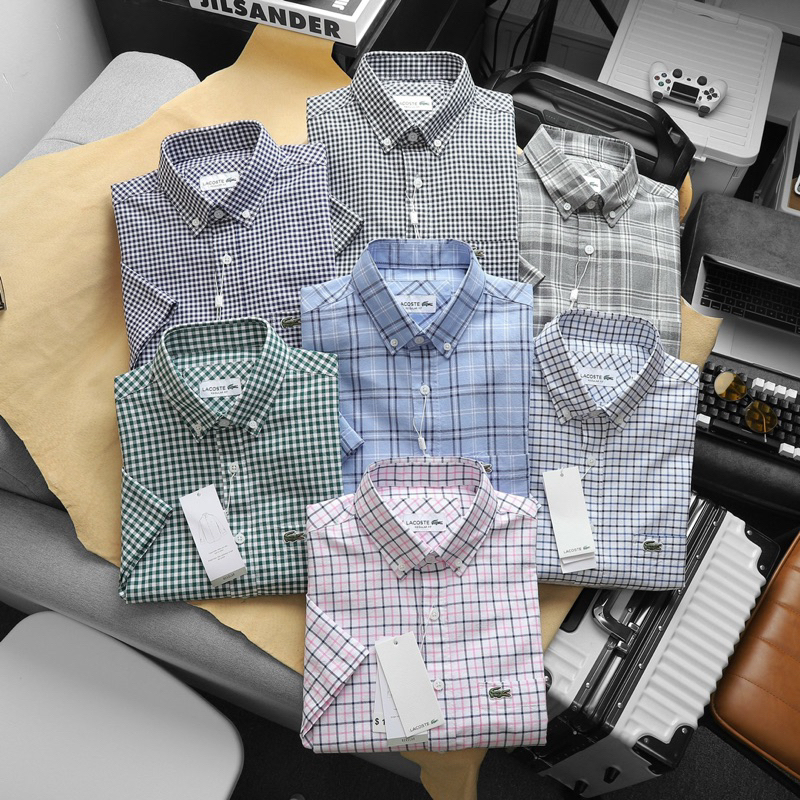 SƠ MI NGẮN TAY CARO NHÍ LACOSTE